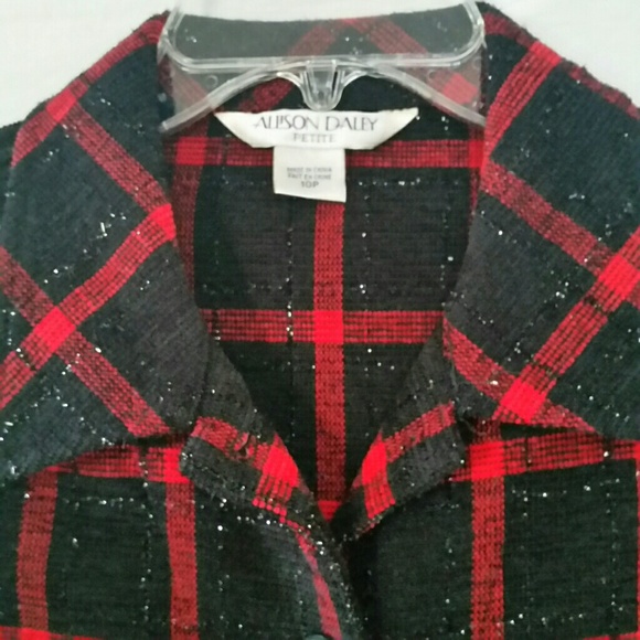 ♡♡ EUC Allison Daley Plaid Shirt Jacket ♡♡ - Picture 2 of 8